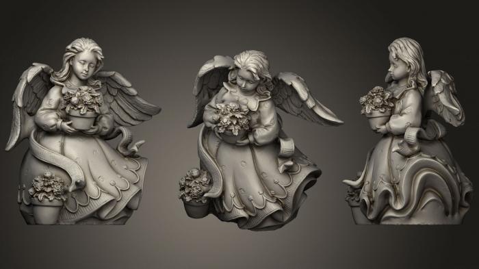 نموذج ثلاثي الأبعاد لآلة CNC الملائكة الملاك القابضة للزهور